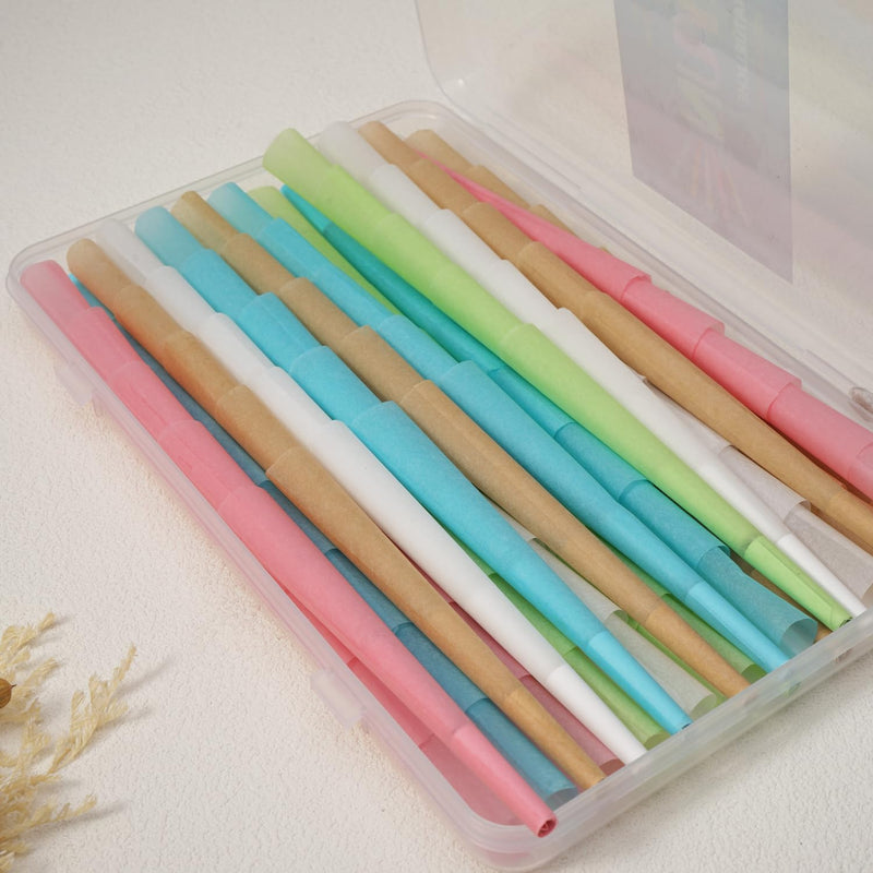 Pack of 110 108 mm King Size Premium Cones, Conical Sleeves with Filter (5 Colors) | Pre-twisted joint tubes, pre-rolled cones 5 colors