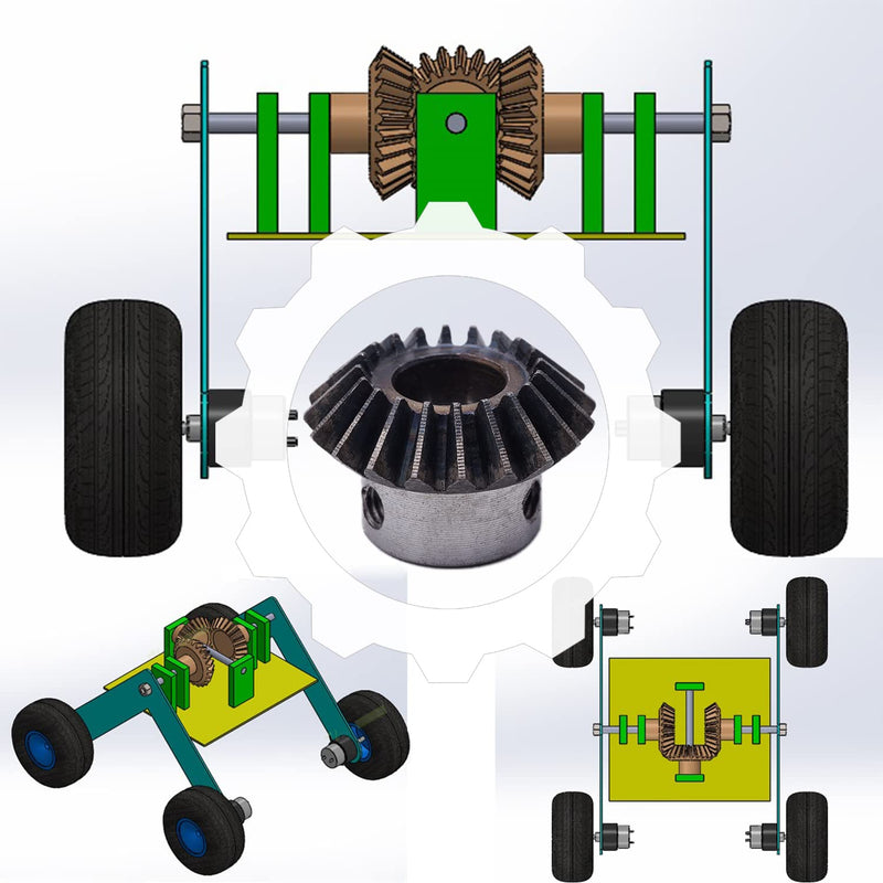 [Australia - AusPower] - 2Pcs Bevel Gear Tapered Bevel Pinion Gear Bevel Gears 1.5 Module for Hardware Mechanical Rotation (20T 12mm Hole) 20T 12mm Hole 