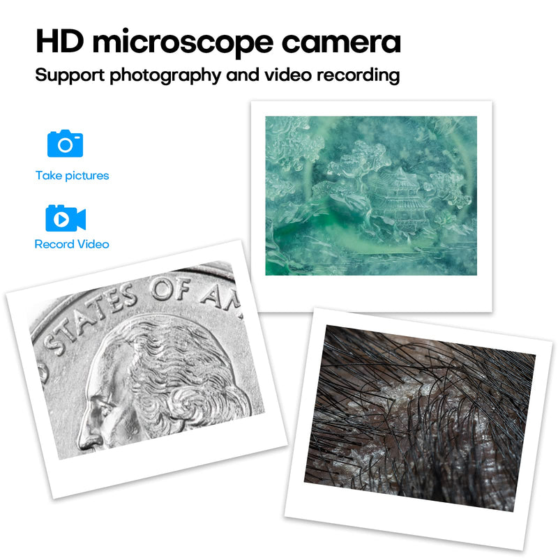 [Australia - AusPower] - 4K WiFi Digital Microscope Camera for iPhone Android Phone and Windows Mac PC, 3840x2160P Portable Wireless Handheld Microscope for Adults and Kids WiFi Microscope 