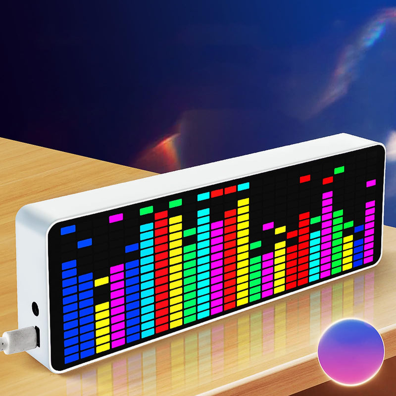 [Australia - AusPower] - Audio Spectrum Analyzer Display, Music Voice Rhythm Spectrum Display, with 20 Spectrum Display Modes, 4 Clock Display Modes and 2 Way Alarm Functions 