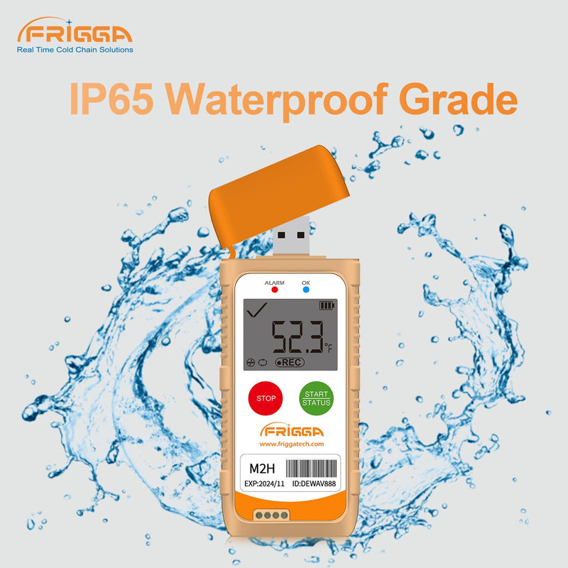 [Australia - AusPower] - Frigga M2H Reusable Temperature Humidity Data Logger Multi-Use USB Digital Temperature Recorder 14400 Points High Accuracy Refrigerator Thermometer Logger PDF CSV Report 