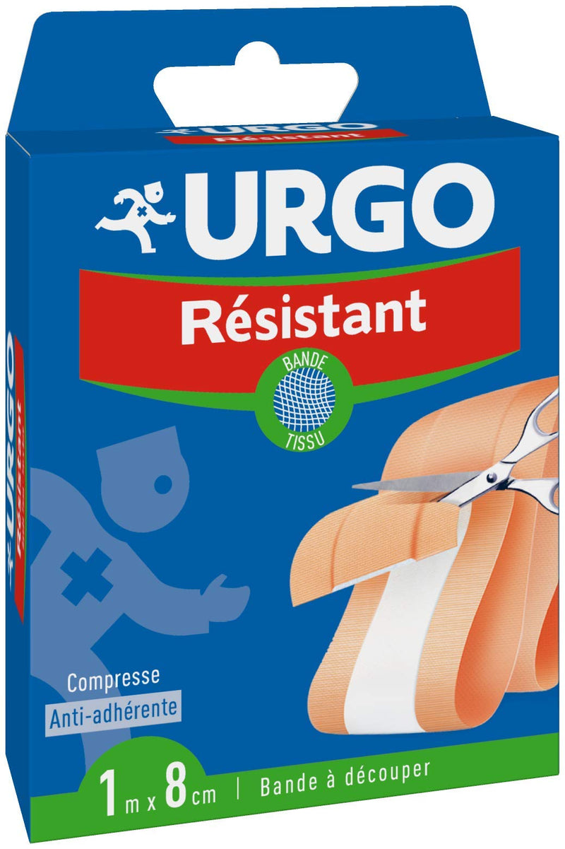 Urgo – Durable Cutting Tape – Fabric Tape – Non-Stick Compress – 1 x 8 cm 1 m x 8cm