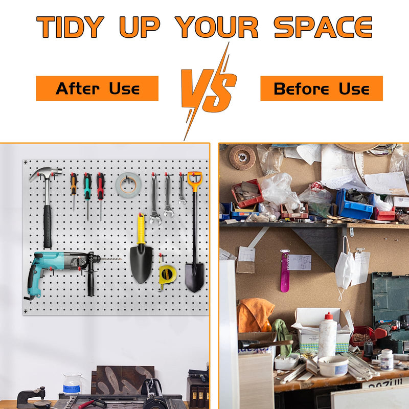 [Australia - AusPower] - 2in 50Pcs Pegboard Hooks for Hanging - Peg Board Organizer Accessories Fit New Metal Peg Board Storge Tool 