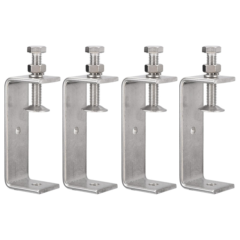 [Australia - AusPower] - 4 Pack 304 Stainless Steel C Clamps with 75mm/2.95" Stable Wide Jaw Opening Tiger Clamp for Woodworking Welding Construction Household Mount 75mm/2.95" 