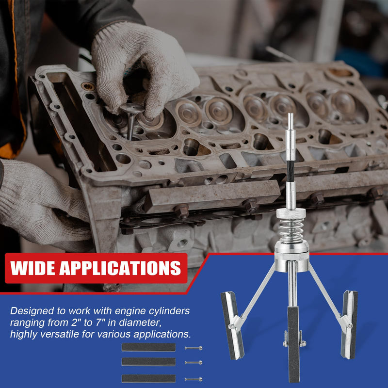 [Australia - AusPower] - Engine Cylinder Hone Adjustable Deglazer Set for Grinding Holes from 2" to 7" in Diameter, Adjustable Brake Piston Honing Tools with Extra 3-Piece 3" Long Stones 220 Grit (3") 3" 
