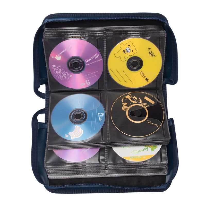 [Australia - AusPower] - 128 Capacity CD/DVD case Wallet, Storage,Holder,Booklet by Rekukos（Black） 128 Black 