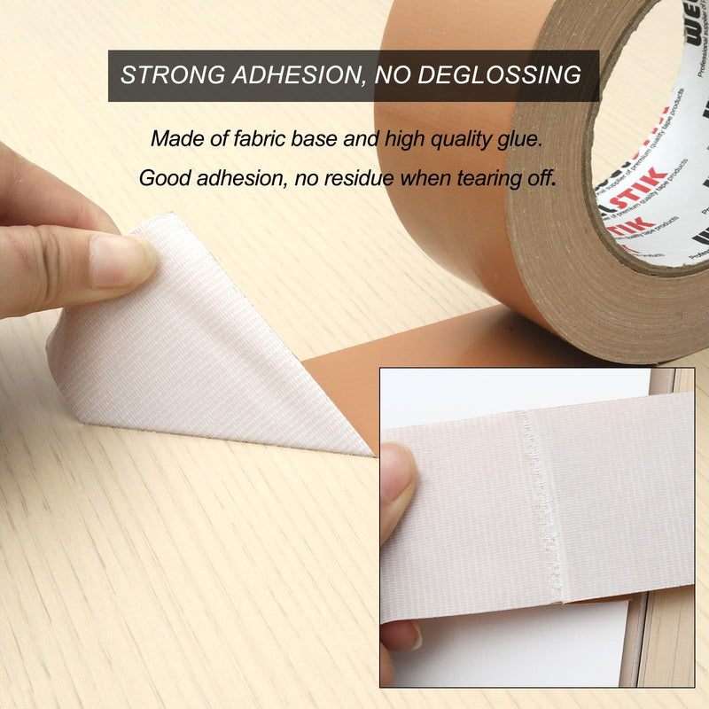 WELSTIK Professional Grade Tan Duct Tape, Waterproof Duct Cloth Fabric,Brown Duct Tape for Photographers,Repairs, DIY, Crafts, Indoor & Outdoor Use (2 Inch X 45 Yards) Brown 2"X45yard