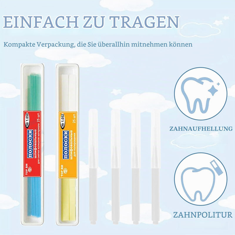 Pack of 50 Teeth Sandpaper, Tooth Sandpaper, Teeth Sandpaper for Spaces, for Quick and Effective Teeth Grinding and Deep Cleaning Oral Hygiene, with 4 Interdental Brushes