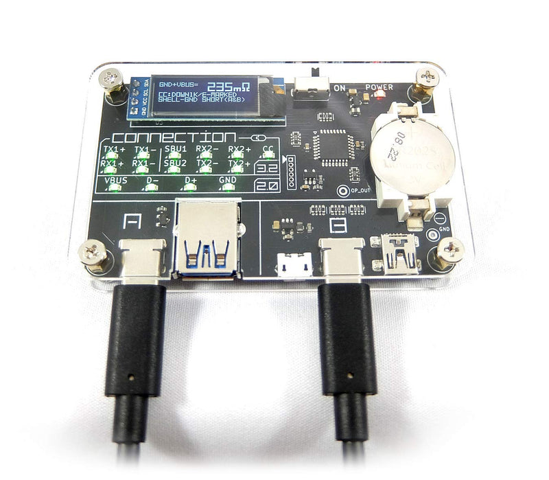 Bit Trade One USB Cable Checker2 [Assembled] Supported USB MiniB/microB/TypeC Cables/USB Digital Tester/USB c Cable Tester/USB Cable Tester Tool / H0.5xW3.5xD2.1 inch ADUSBCIM
