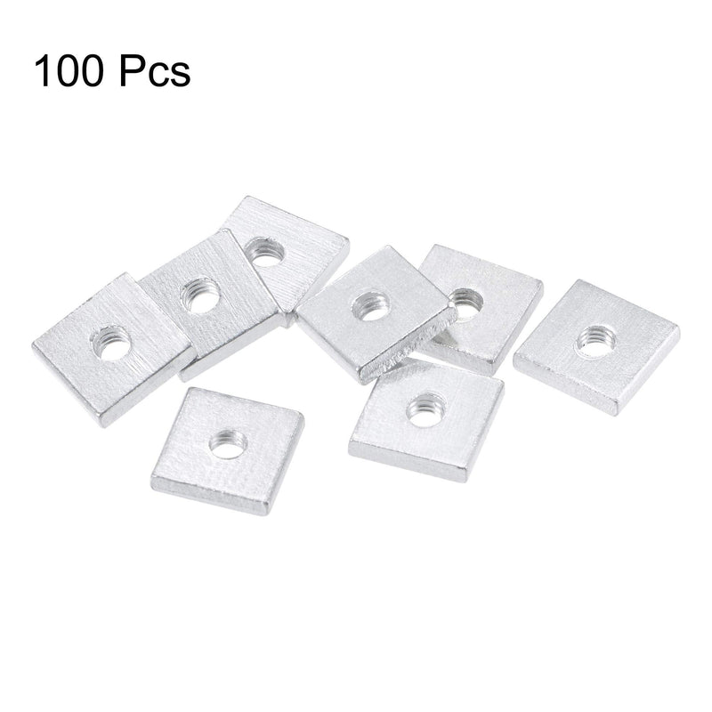 [Australia - AusPower] - uxcell Square Nuts, M3x10mmx2mm Zinc-Plated Metric Coarse Thread Assortment Kit, 100 Pcs 