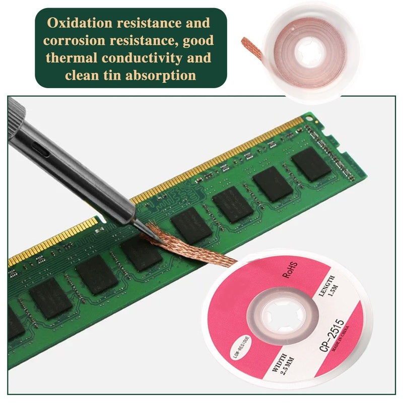 4 Rolls Tin Suction Wire Repair Tools Circuit Board Solder Remover Discharge Accessories Mobile Phone Repair Accessories