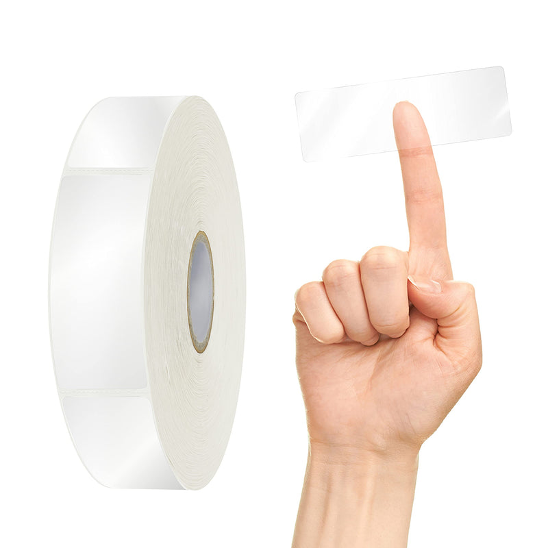 500 PCS Label Protectors, Transparent Waterproof Clear Wafer Seal Stickers for Protecting Package Envelope Mail Barcodes, Numbers and Stickers Mega Bundle with Perforation Line in Roll (3.5x1.2 inch) 3.5x1.2 inch-500
