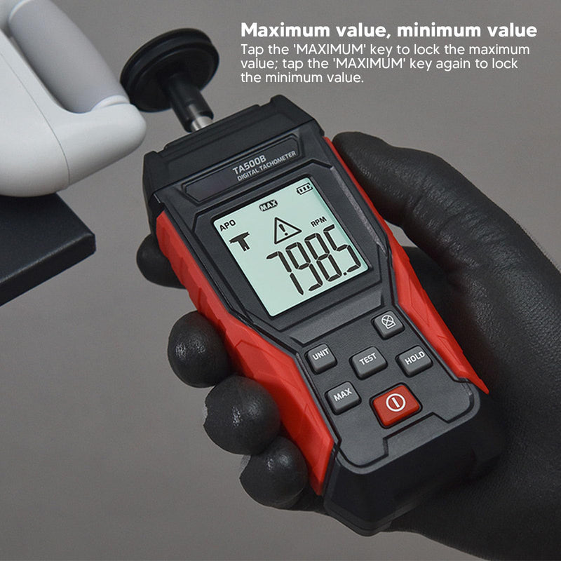 [Australia - AusPower] - Portable Digital Tachometer 3-100,000RPM Non-Contact Measuring Valve Lockable Tachometer 