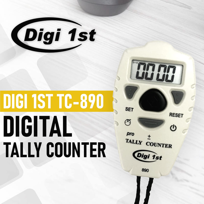 TC-890 Digital Tally Counter, Electronic Up Down Clicker Counter, Add/Subtract People Counter, Handheld Pitch Counter for Golf, Lap & Knitting (2-Pack) 2-Pack