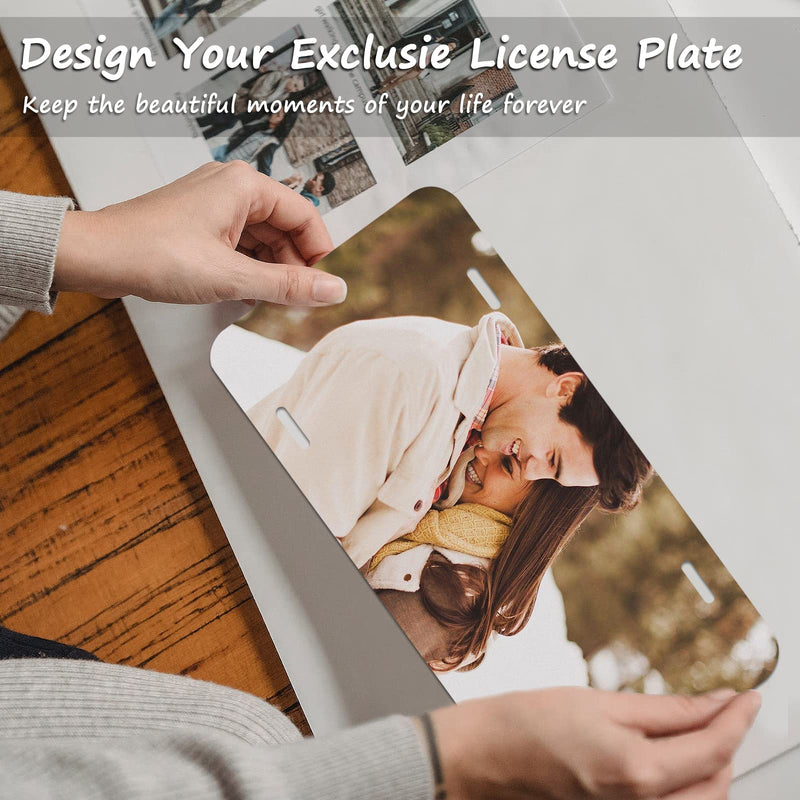 20 Pack Sublimation License Plate Blanks, Thickness 0.45mm Metal Automotive Sublimation License Plates Tag for Custom Design Work (White) THK-0.45mm (20Pack)