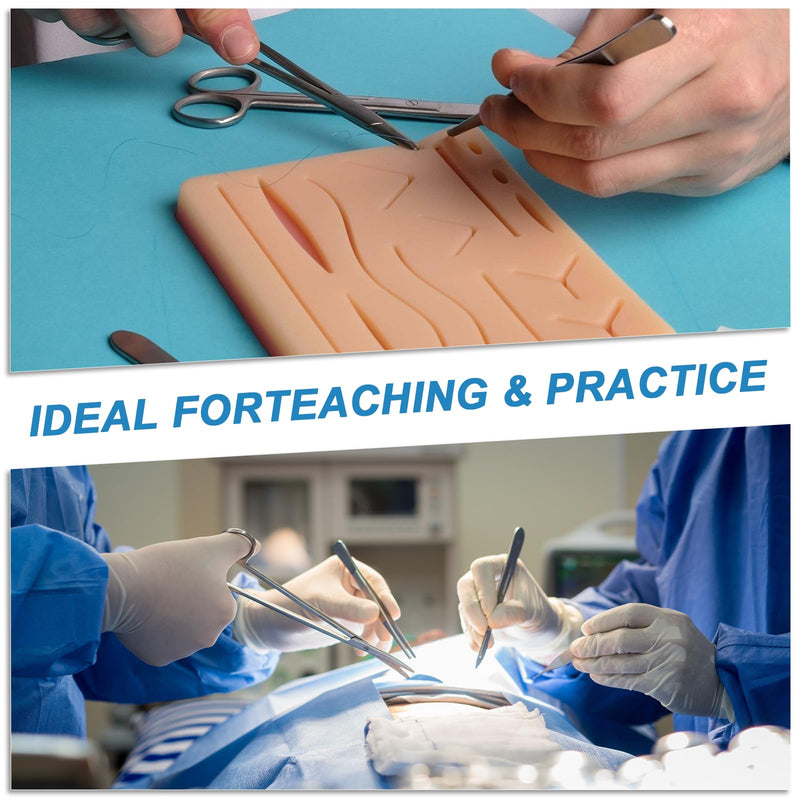 [Australia - AusPower] - Suture Practice Kit for Medical Students, Silicone Pad Surgery Wounds Closure Suturing, Supplies for Vet Nursing Students Surgical Stitches Kits Only for Training. 5 packs of sutures 
