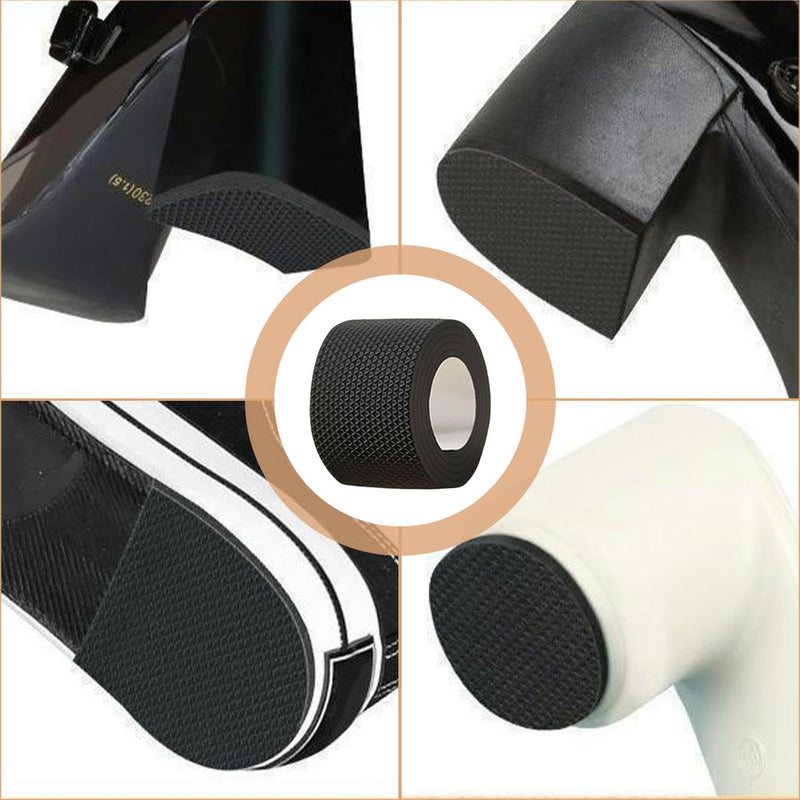 2 Roll Anti Slip Traction Tape, Grip Tape for Shoes, 10 * 100cm+5 * 100cm, Friction Abrasive Adhesive for Stairs/Furniture/Indoor/Outdoor, Sole Repair Guard Tape for All Shoes Heels Noise Reduction