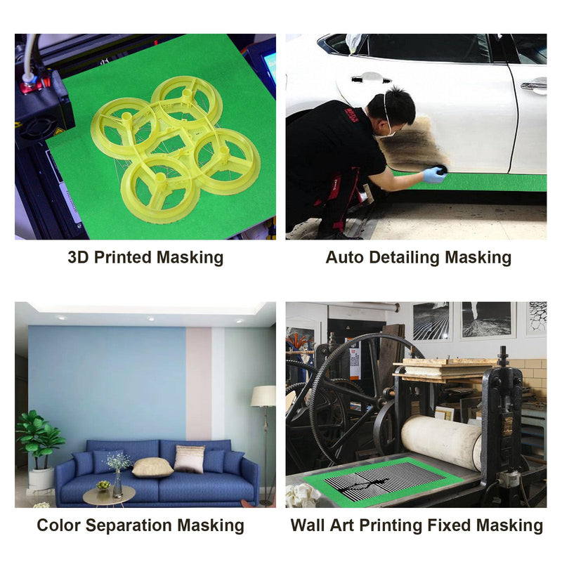 [Australia - AusPower] - BOMEI PACK Painters Tape 3 Inch, 3D Printing Tape 3 Inches x 55 Yards for Laser Cutting, 21-Day Clean Removal Wide Green Masking Tape 3in x 55yards 