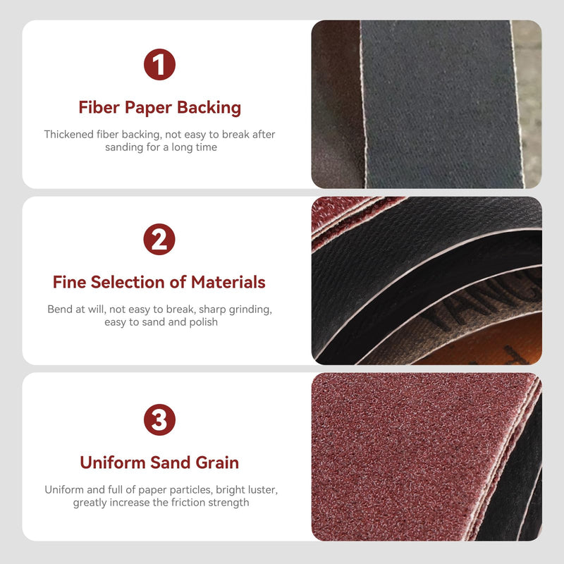 [Australia - AusPower] - Yofuly Sanding Belts 330 x 30 mm (120/320/600/800/1000 Mesh 4 Strips Each), Sanding Belt Set for Belt Sander Sander, Sander, for Sanding, Filing, Sharpening and Rust Removal (Pack of 20) 