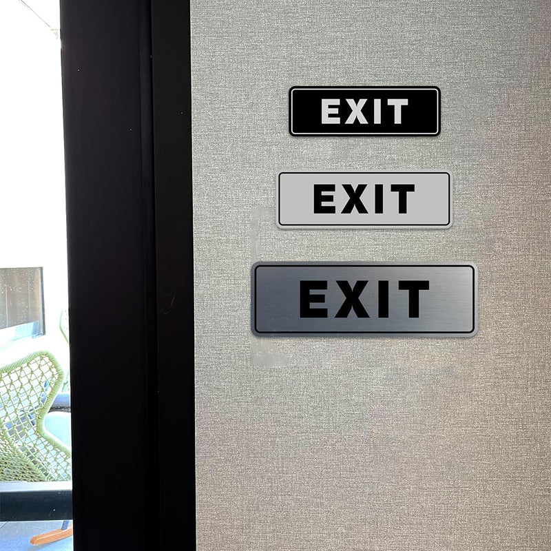 [Australia - AusPower] - Standard Exit Wall or Door Sign | Durable Plastic and Easy Installation | Double-Sided Foam Adhesive Tape -Red - Small (1 Pack) 2 x 6" - Small (1 Pack) Red 