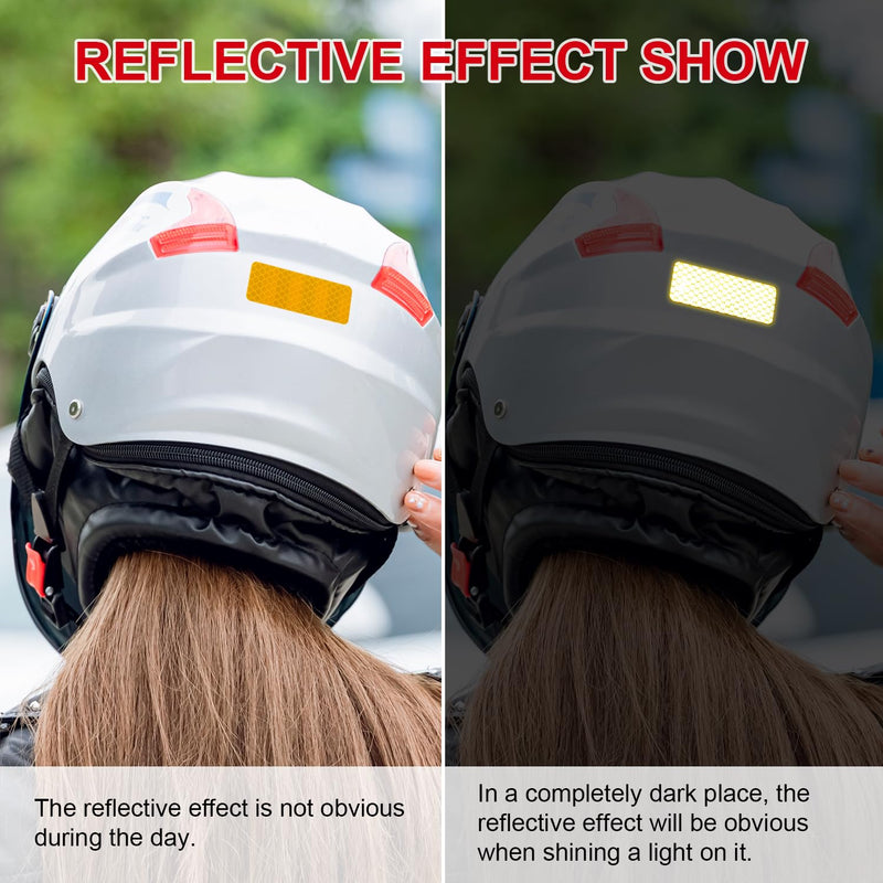 50 Pcs Reflective Safety Stickers, High Visibility Waterproof Tape Strips for Car, Motorcycle, Bike, Helmet, Mailbox, Bag, 1.18 x 3.15 Inch (50, Red/Silver/Blue/Yellow/Green) 50