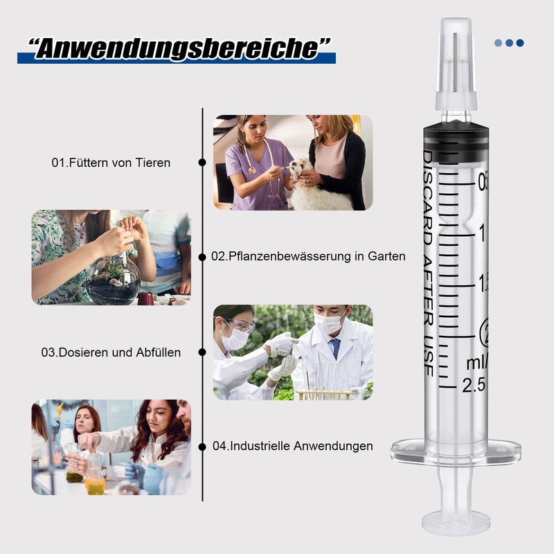 [Australia - AusPower] - Pack of 20 Plastic Syringes 2 ml, Disposable Syringe and Feed Syringe Dosing Syringe in Individual Packaging. Ideal for Fine Dosages, Hobby, Crafts and Pets (20, 2 ml) 20.2 ml 