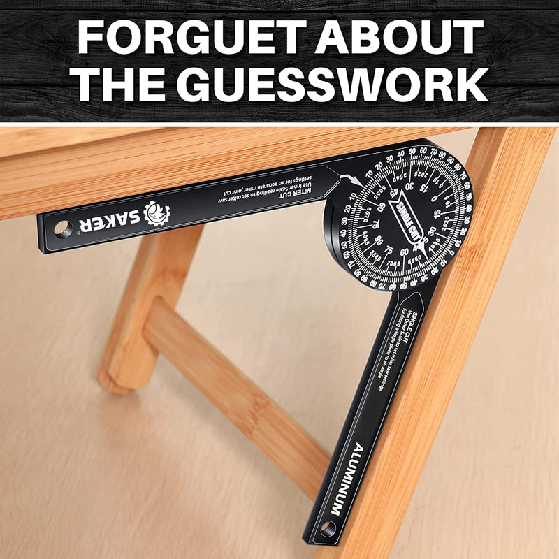 [Australia - AusPower] - Saker Miter Saw Protractor and Saker 4-in-1 Drilling Positioning Ruler 