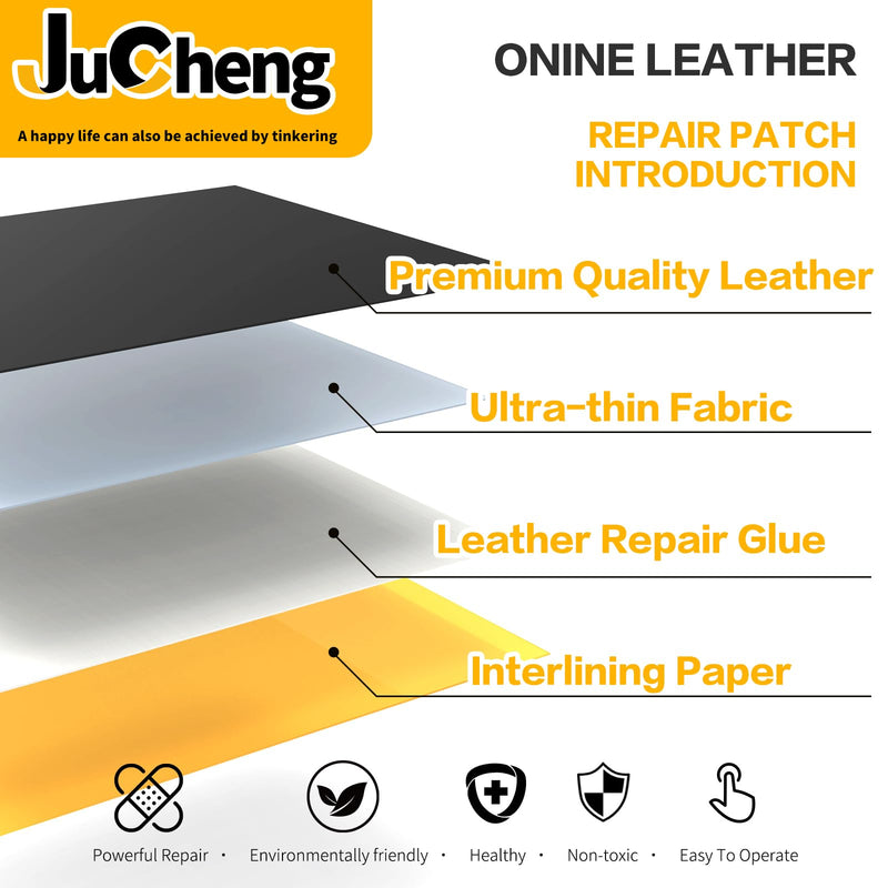 JuCheng Leather Repair Kit -Leather Repair Patch Self-Adhesive Waterproof Patch & Glue for Furniture, Car Seats, Sofa, Couch, Vinyl - Instant Fix for Tears & Scratches (Grey, 17X158 inch) Grey 17 in x 158 in