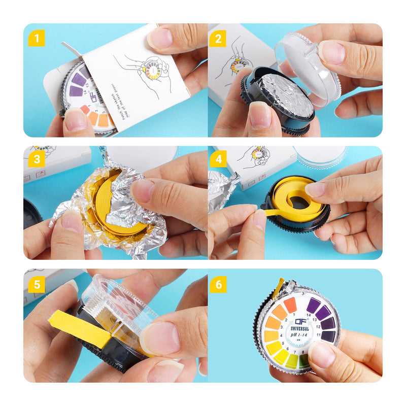 [Australia - AusPower] - Werownsgso Universal Test Strips, PH Test Strips Measurement Full Range 0-14 Litmus Paper for Acid Test Indicator Strips 5 m Long (2) 2 