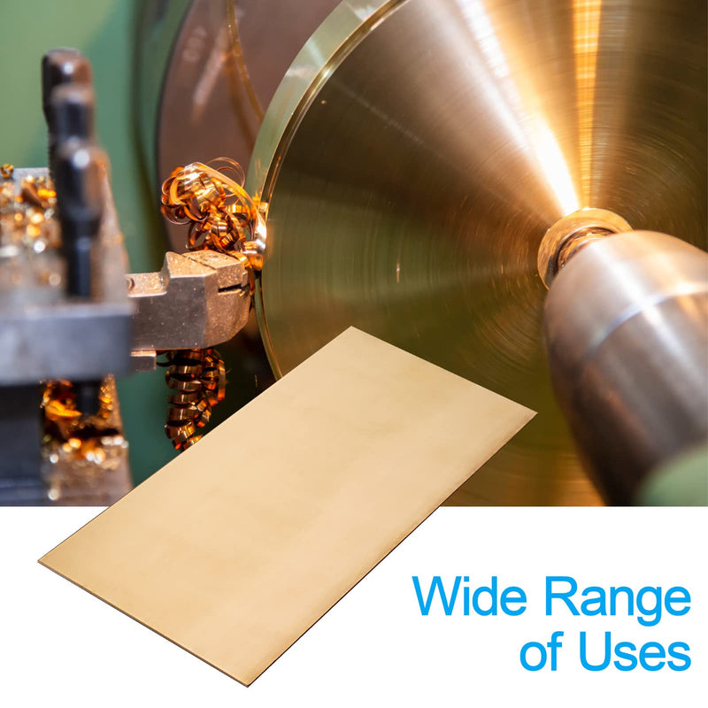 Brass Sheet, Metal Sheets Plates, 12" Length x 6" Width x 0.06" Thickness, 14 Gauge, Brass Plate Sheet 12" Length x 6" Width x 0.06" Thick 1
