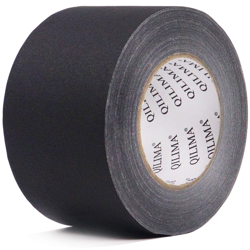 QILIMA Black Gaffers Tape - 3 Inch x 60 Yards, Professional Grade for Electrical Cords & Cable Tape, Non Reflective Matte Finish