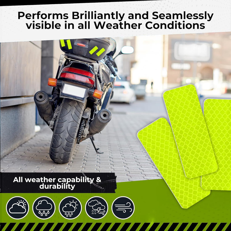 Reflective Tape Stickers Made of Premium Quality,Super Reflection, Safety Reflective Tape for Car Trailer Truck Bike Motorcycle, 20 Pcs Fluorescent Yellow-Green Outdoor Waterproof 3.15" X 1.18"