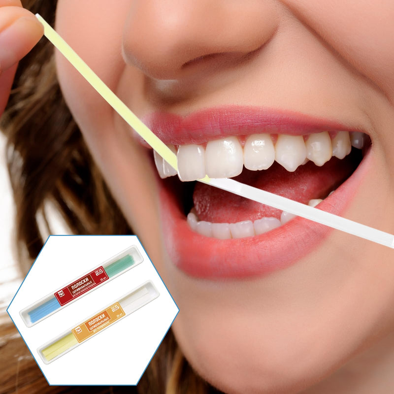 [Australia - AusPower] - Dental Polishing Paper Pack of 50 Tooth Polishing Strips 1050 and 1052 Teeth Sandpaper for Spaces, Dental Polishing Strips for Dental Polishing and Cleaning Between Teeth 
