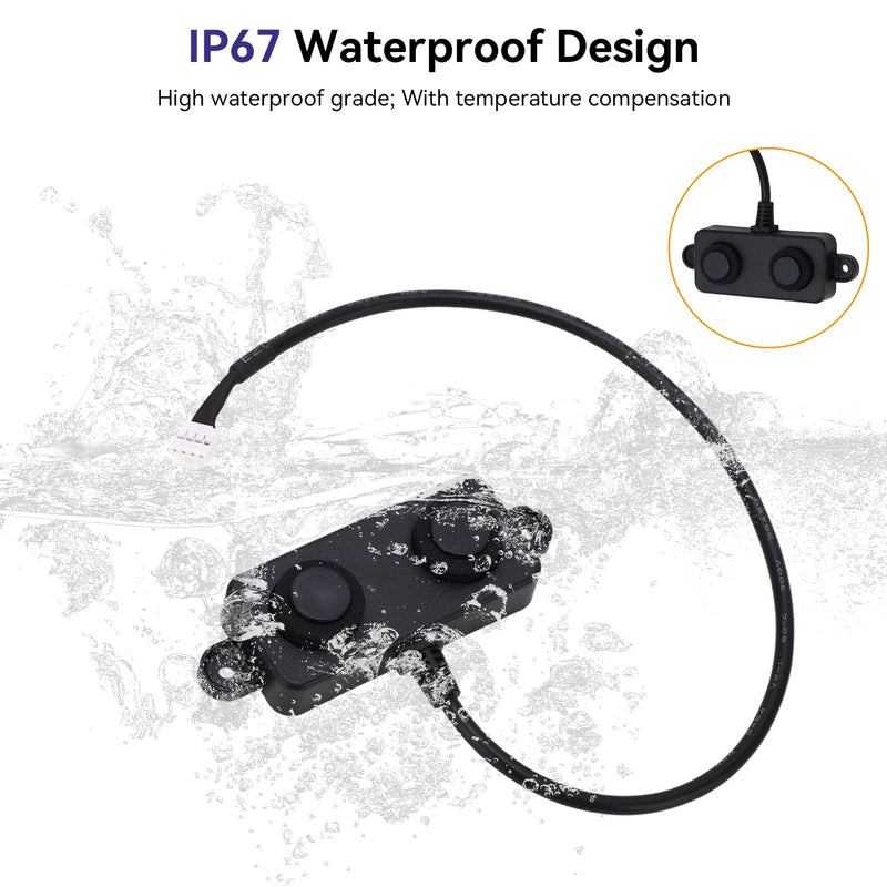 [Australia - AusPower] - Ultrasonic Distance Sensor, UART Controlled 3‑450cm Ranging DC 3.3V‑5V Waterproof Ultrasonic Range Detector Ultrasonic Distance Detector for Robot 