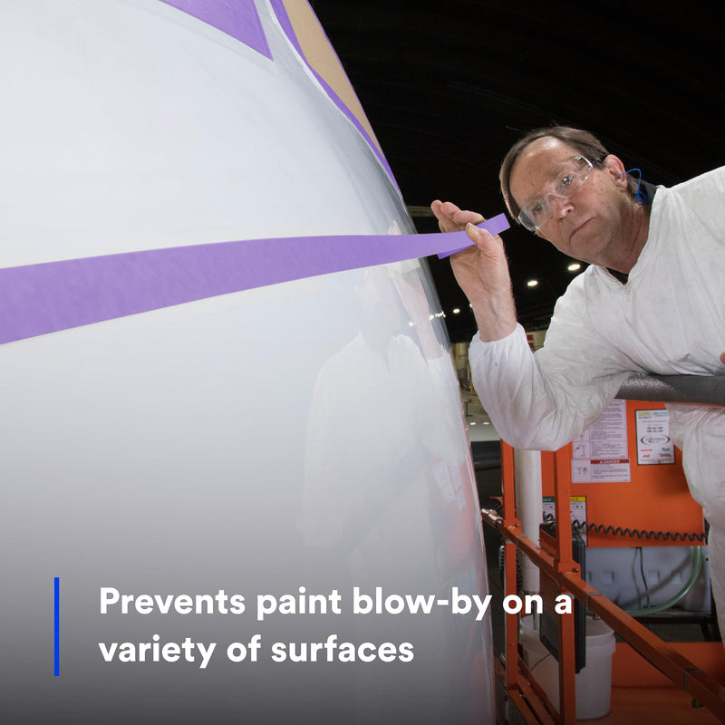 3M 501+ High Temperature Masking Tape, Purple, 1.89 in x 2.15 in – Strong Holding Power for Automotive, Specialty Vehicle and Industrial Markets