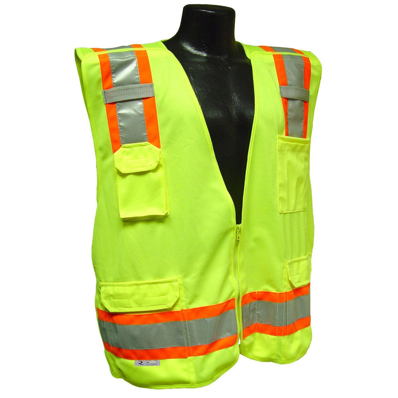 Radians SV46G3X Class 2 Breakaway Survey Safety Vests, Two Tone Green, 3 Extra Large