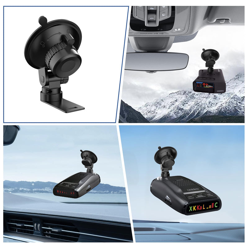 [Australia - AusPower] - Radar Detector Mount, Car Windshield &Dashboard Suction Cup Bracket, Suitable for UNIDEN R1 R2 R3 R4 R7 DFR3 DFR6 DFR7 DFR8 DFR9 Radar Detector (Only Applicable to Uniden Models), Easy to Install 