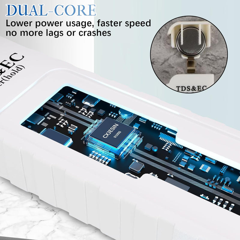 [Australia - AusPower] - 4 in 1 Digital Water Quality Tester,2025 NewTDS/EC/Temperature（°C/°F）Meter,0-9990 PPM Meter,Water Tester for Drinking Water RO/DI System Aquarium 