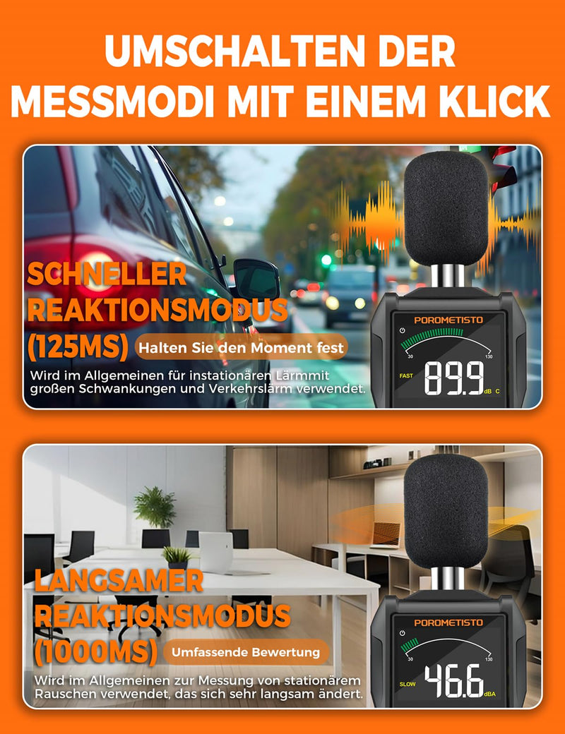 SL01 Decibel Meter, 30-130 dB Sound Level Meter, with A/C Weighting, Data Storage, Maximum/Minimum), Precise dB Meter for Professional, Industrial and Home Use
