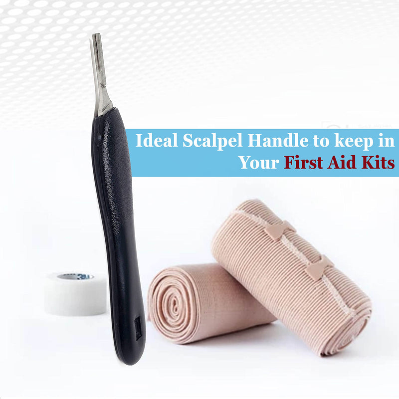 [Australia - AusPower] - Plastic Handle Deluxe Scalpel Handle #8, Stainless Steel tip (Fits Size #60, 70 Scalpel Blades) 