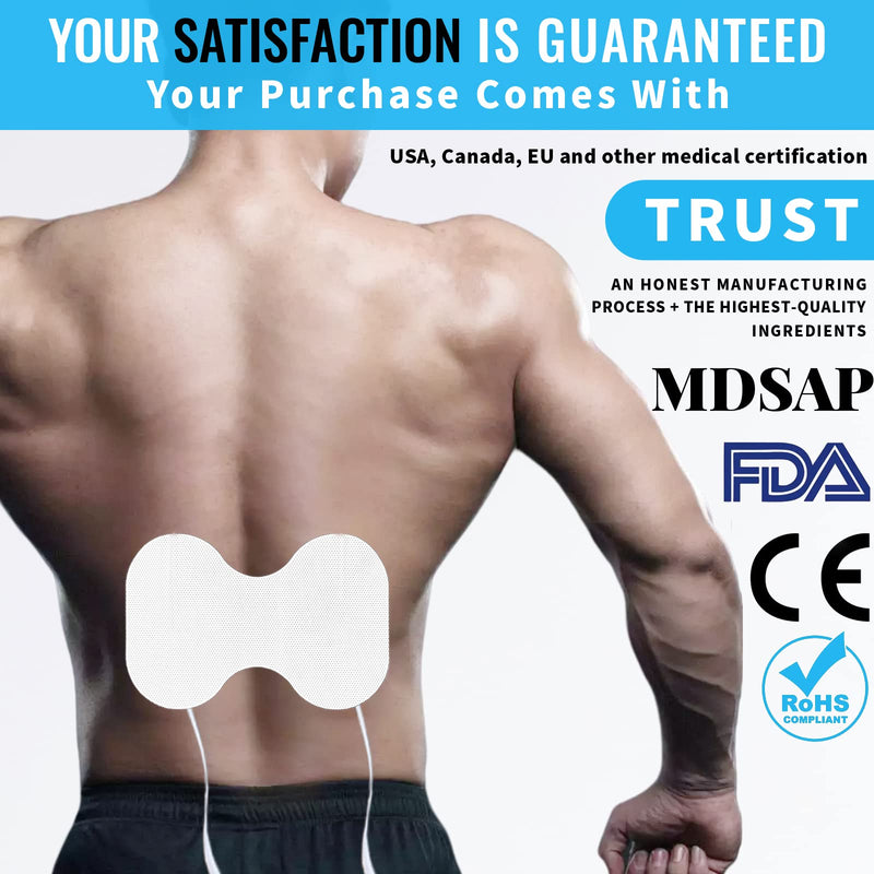 [Australia - AusPower] - TENS Unit Replacement Pads - Pack of 6 Extra Large Butterfly Shaped Electrode Squares 