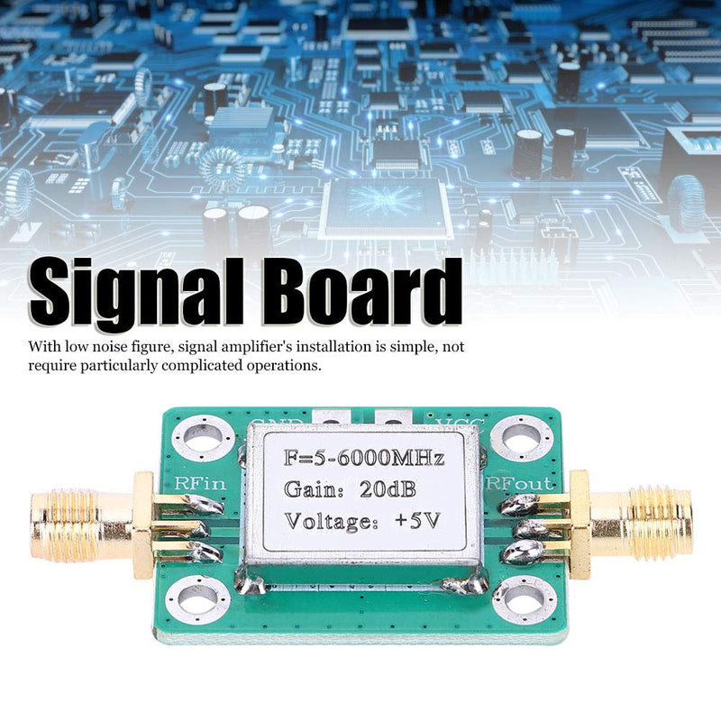 [Australia - AusPower] - RF Power Amplifier, 5M-6GHz 20dB Low Gain Ultra Broadband Amplifier Signal Module LNA Board Module for FM Radio Walkie Talkie Wifi 