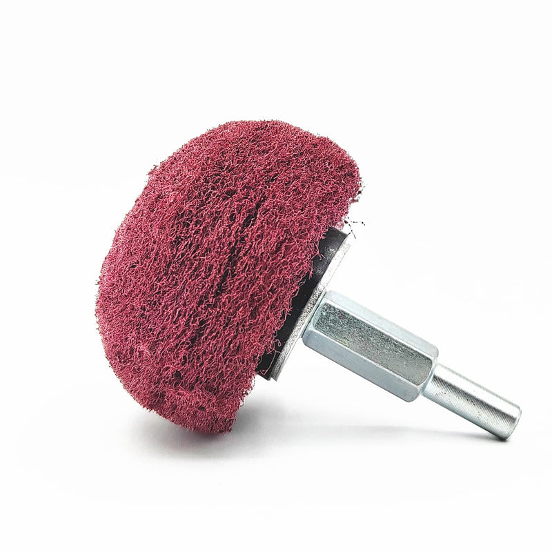 [Australia - AusPower] - 5PCS Non Woven Abrasive Buffing Wheels Polishing Wheel Drill Attachment Set, 2 Inch Scouring Pads Abrasive Mushroom Wheel Polishing Wheel with 1/4" Shank for Polishing Scrubbing and Cleaning Surface 