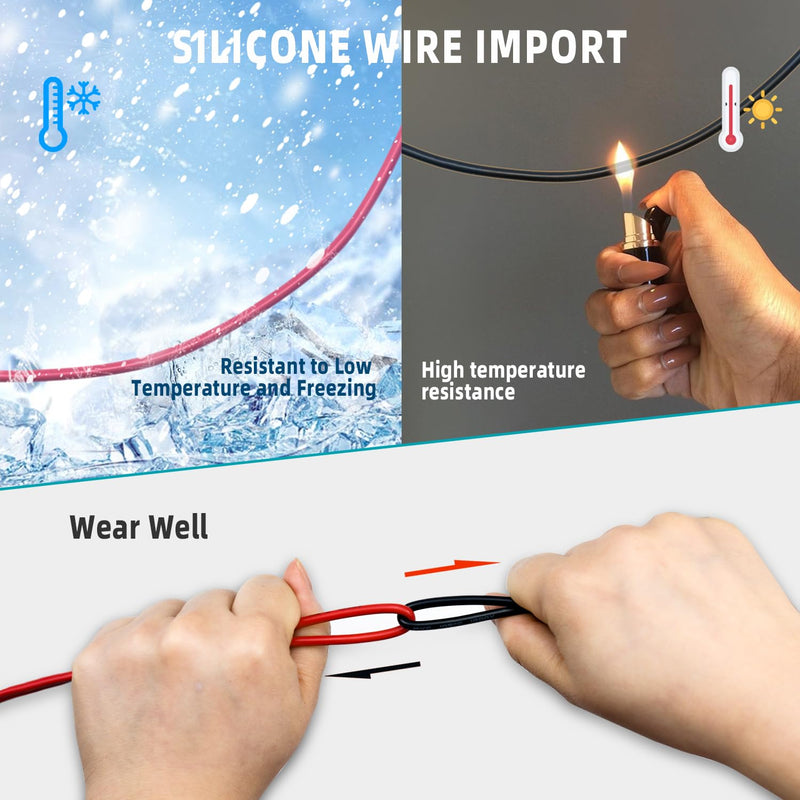 [Australia - AusPower] - Multimeter Test Leads Set with Alligator Clips, Tweezer Lead, Temperature Probe, CAT III 1000V/20A for FLUKE/AstroAI/KAIWEETS/INNOVA Multimeter 