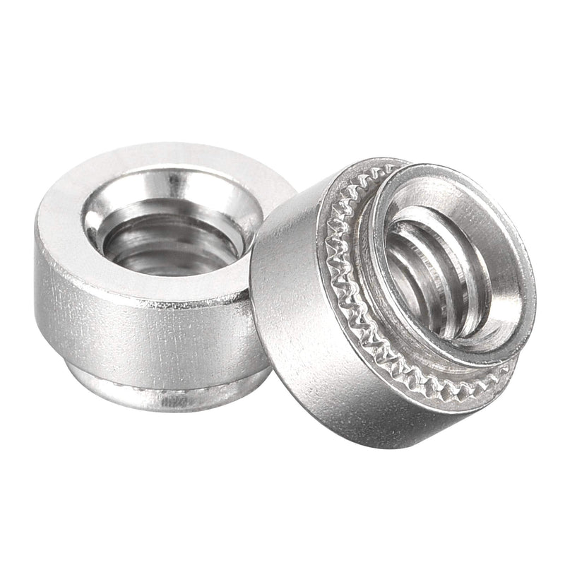 [Australia - AusPower] - uxcell Self -Clinching Nuts,1/4-20 x 0.25-Inch Stainless Steel Rivet Nut Round Head Steel Metal Sheet Mounting Hardware Fastener 50pcs 1/4-20x6.53mm 