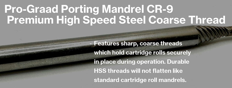 [Australia - AusPower] - 3 Piece Porting Mandrel Set with 4”, 6” & 8" High Speed Steel Coarse Thread Extra Shank Length Cartridge and Spiral Roll Mandrels Porting Mandrel Set 4", 6" & 8" 