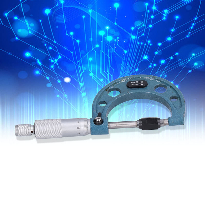 [Australia - AusPower] - Micrometer Gauge, External Micrometer 0.01 mm with Wrench. Thickness Micrometer Stainless Steel, External Micrometer (25-50mm) 25-50mm 