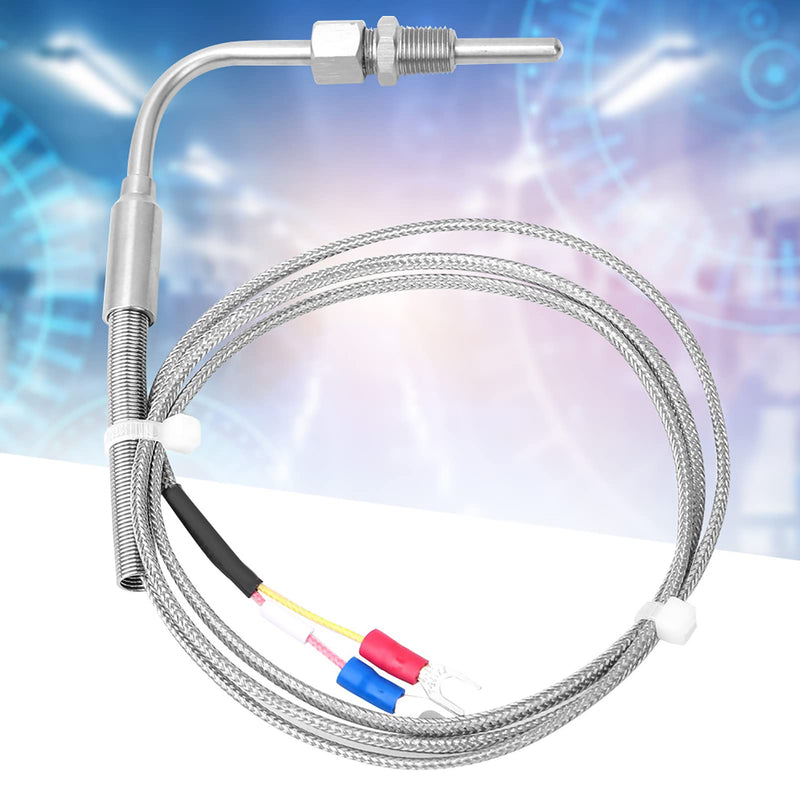 [Australia - AusPower] - K Type Thermocouple Probe, PT 1/8 Thread Temperature Sensor, Temperature Probe, Measuring Range of 0-1250 ℃, with 1 M Cable 