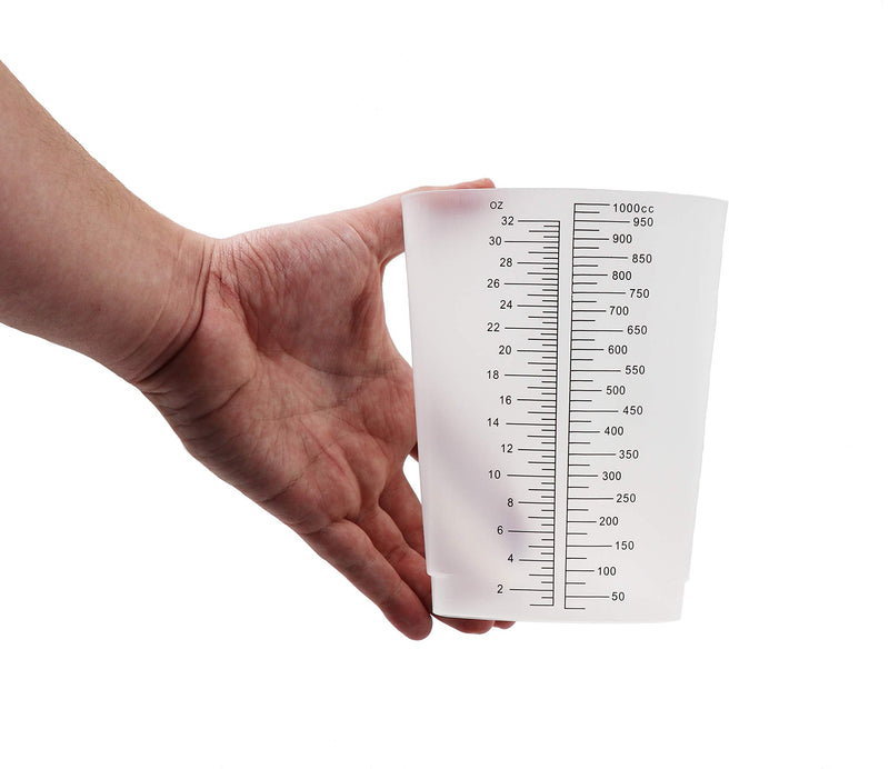 [Australia - AusPower] - Graduated Triangular Polypropylene Laboratory Container 32 ounce/1000 Cubic Centimeter - Pack of 10 