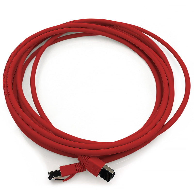 1aTTack.de 2 m Cat 8 Network Cable CAT8 Cable Red - Pack of 5 Cat.8 LAN 2000 MHz 40 Gbit s 40GBase-T Poe+ Patch Cable Ethernet Cable LSZH - 5 x 2 m Red 2m Pack of 5 red